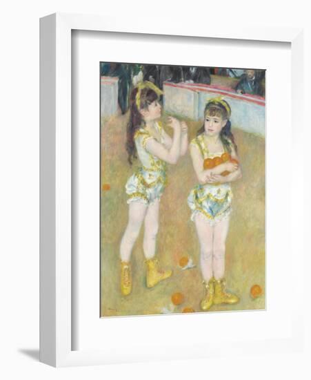 Acrobats at the Cirque Fernando (Francisca and Angelina Wartenberg), 1879-Pierre-Auguste Renoir-Framed Premium Giclee Print