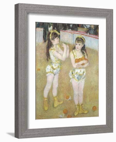 Acrobats at the Cirque Fernando, Francisca and Angelina Wartenberg, 1879-Pierre Auguste Renoir-Framed Giclee Print