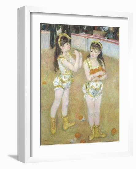 Acrobats at the Cirque Fernando, Francisca and Angelina Wartenberg, 1879-Pierre Auguste Renoir-Framed Giclee Print