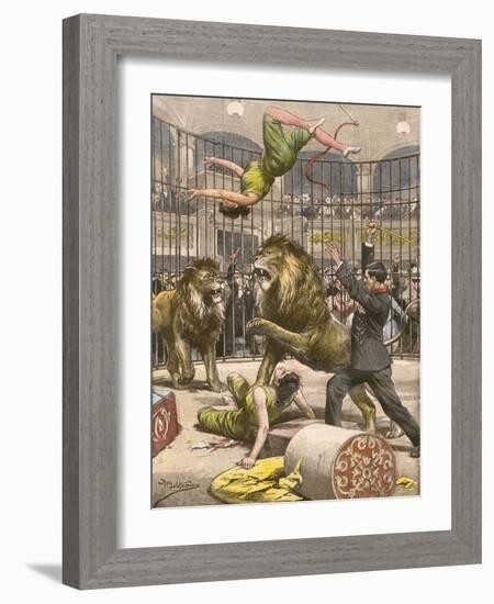 Acrobats Falls, Lion Cage-A. Beltrame-Framed Art Print