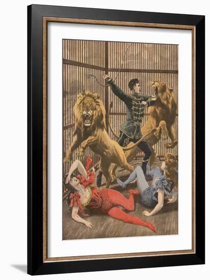 Acrobats Falls, Lion Cage-null-Framed Art Print