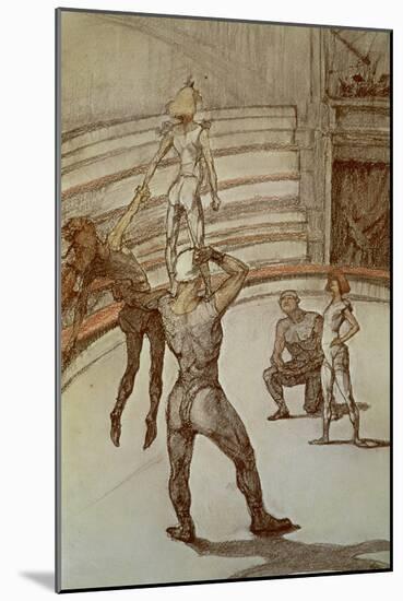 Acrobats in the Circus-Henri de Toulouse-Lautrec-Mounted Giclee Print