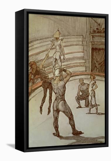 Acrobats in the Circus-Henri de Toulouse-Lautrec-Framed Premier Image Canvas