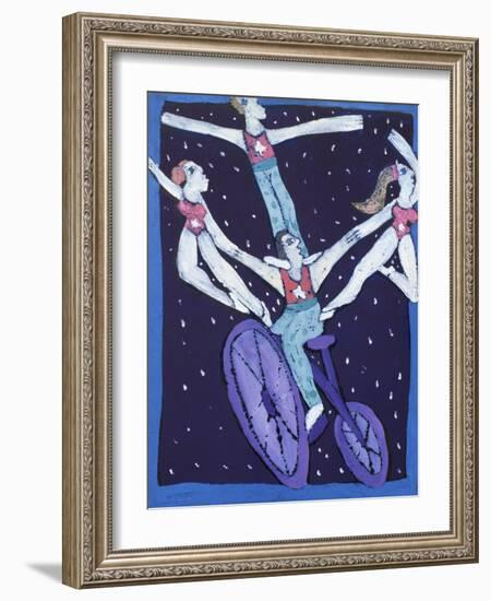 Acrobats on a Bicycle-Leslie Xuereb-Framed Giclee Print