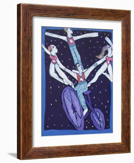 Acrobats on a Bicycle-Leslie Xuereb-Framed Giclee Print