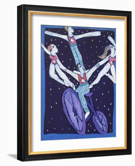 Acrobats on a Bicycle-Leslie Xuereb-Framed Giclee Print