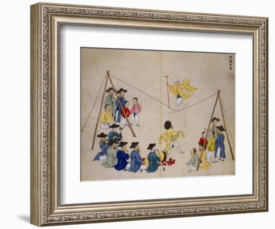 Acrobats on a Tightrope-Kim Junkeun-Framed Giclee Print