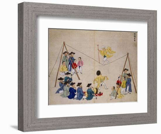 Acrobats on a Tightrope-Kim Junkeun-Framed Giclee Print