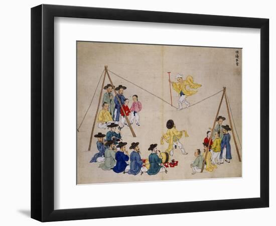 Acrobats on a Tightrope-Kim Junkeun-Framed Giclee Print