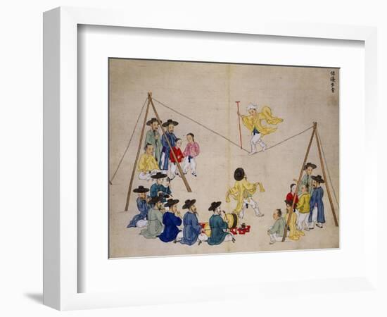 Acrobats on a Tightrope-Kim Junkeun-Framed Giclee Print