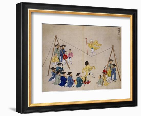 Acrobats on a Tightrope-Kim Junkeun-Framed Giclee Print