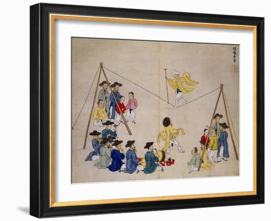 Acrobats on a Tightrope-Kim Junkeun-Framed Giclee Print