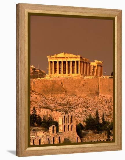 Acropolis and Parthenon from Filopappou Hill, Athens, Greece-Anders Blomqvist-Framed Premier Image Canvas