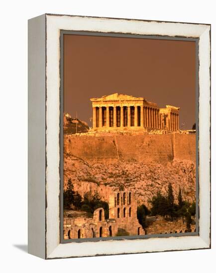 Acropolis and Parthenon from Filopappou Hill, Athens, Greece-Anders Blomqvist-Framed Premier Image Canvas