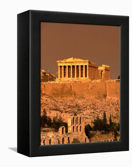 Acropolis and Parthenon from Filopappou Hill, Athens, Greece-Anders Blomqvist-Framed Premier Image Canvas