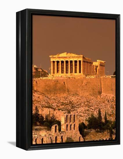 Acropolis and Parthenon from Filopappou Hill, Athens, Greece-Anders Blomqvist-Framed Premier Image Canvas