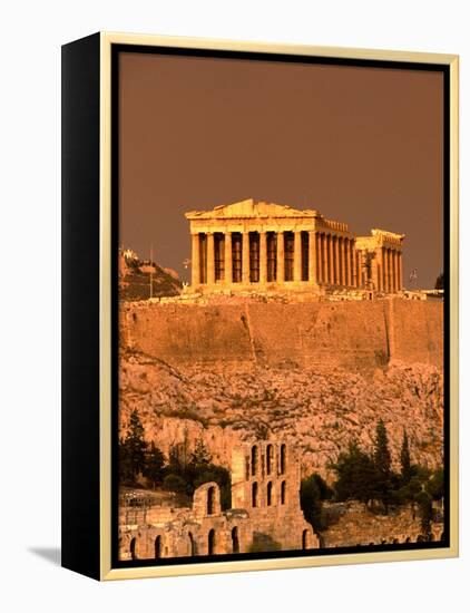 Acropolis and Parthenon from Filopappou Hill, Athens, Greece-Anders Blomqvist-Framed Premier Image Canvas