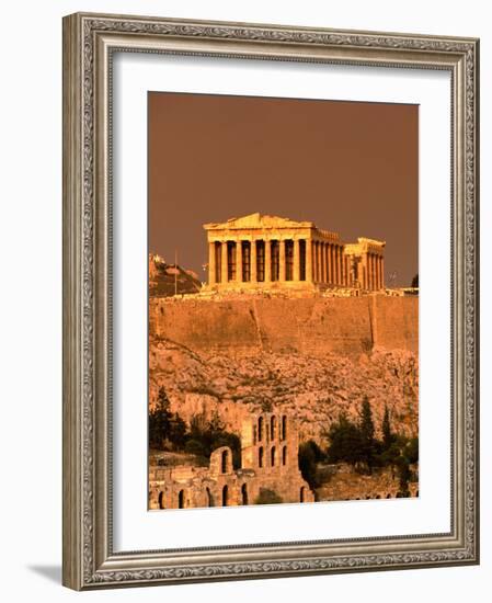 Acropolis and Parthenon from Filopappou Hill, Athens, Greece-Anders Blomqvist-Framed Photographic Print