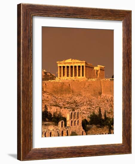 Acropolis and Parthenon from Filopappou Hill, Athens, Greece-Anders Blomqvist-Framed Photographic Print