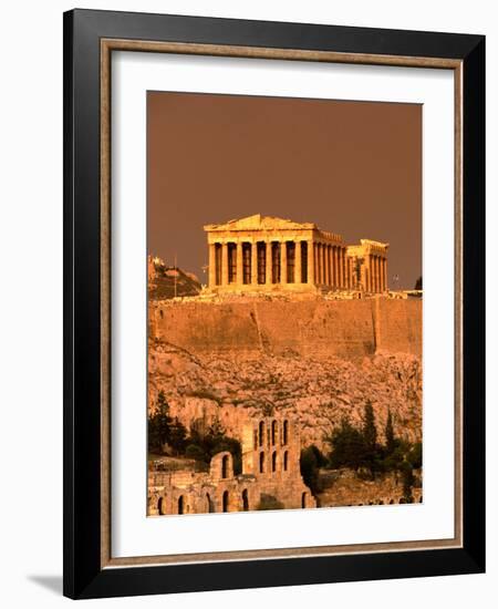 Acropolis and Parthenon from Filopappou Hill, Athens, Greece-Anders Blomqvist-Framed Photographic Print