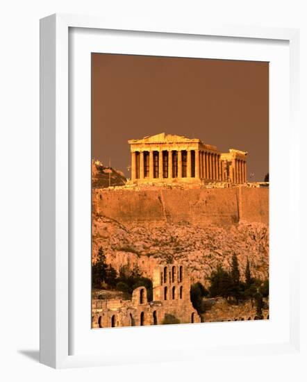 Acropolis and Parthenon from Filopappou Hill, Athens, Greece-Anders Blomqvist-Framed Photographic Print