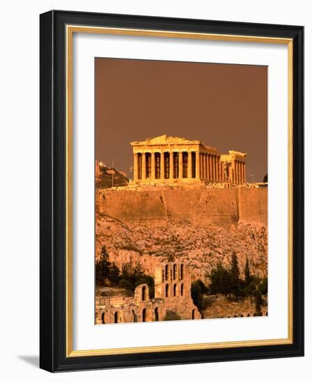 Acropolis and Parthenon from Filopappou Hill, Athens, Greece-Anders Blomqvist-Framed Photographic Print