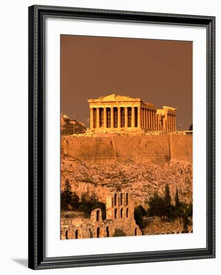 Acropolis and Parthenon from Filopappou Hill, Athens, Greece-Anders Blomqvist-Framed Photographic Print