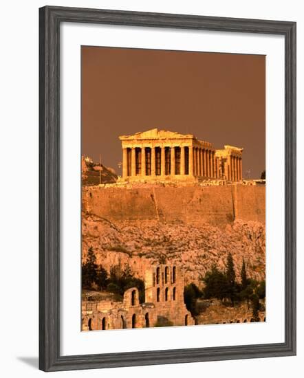 Acropolis and Parthenon from Filopappou Hill, Athens, Greece-Anders Blomqvist-Framed Photographic Print