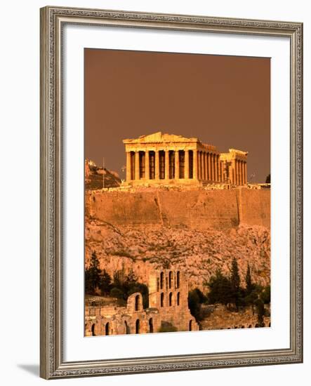 Acropolis and Parthenon from Filopappou Hill, Athens, Greece-Anders Blomqvist-Framed Photographic Print