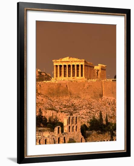 Acropolis and Parthenon from Filopappou Hill, Athens, Greece-Anders Blomqvist-Framed Photographic Print