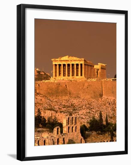 Acropolis and Parthenon from Filopappou Hill, Athens, Greece-Anders Blomqvist-Framed Photographic Print