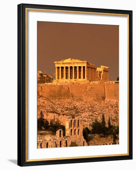 Acropolis and Parthenon from Filopappou Hill, Athens, Greece-Anders Blomqvist-Framed Photographic Print