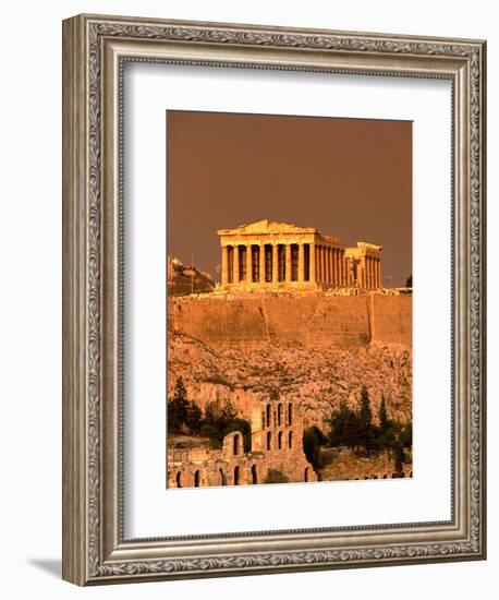 Acropolis and Parthenon from Filopappou Hill, Athens, Greece-Anders Blomqvist-Framed Photographic Print