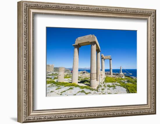 Acropolis of Lindos, Rhodes, Dodecanese Islands, Greek Islands, Greece, Europe-Michael Runkel-Framed Photographic Print