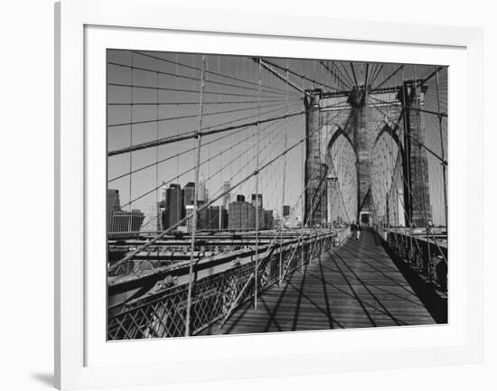 Across Brooklyn Bridge-Trefor Ball-Framed Art Print
