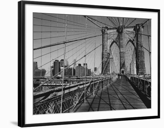 Across Brooklyn Bridge-Trefor Ball-Framed Art Print