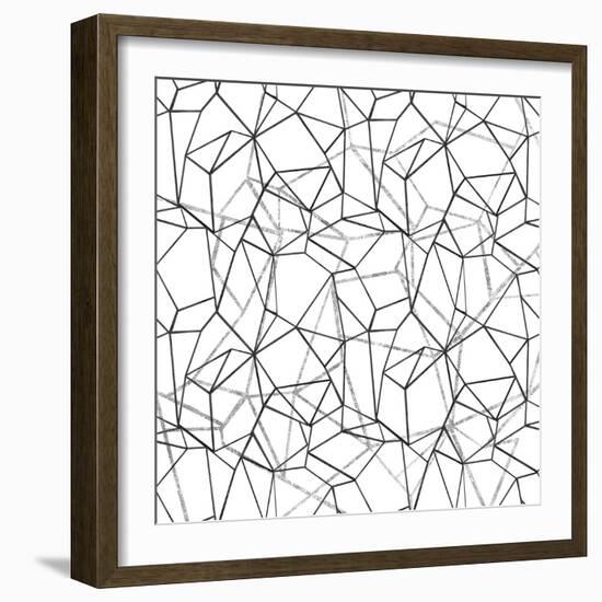 Across Geometrics Silver Crop-Wild Apple Portfolio-Framed Art Print