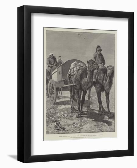 Across Mongolia, with the Russian Heavy Mail across the Gobi, Our Caravan in Mid-Desert-Richard Caton Woodville II-Framed Giclee Print