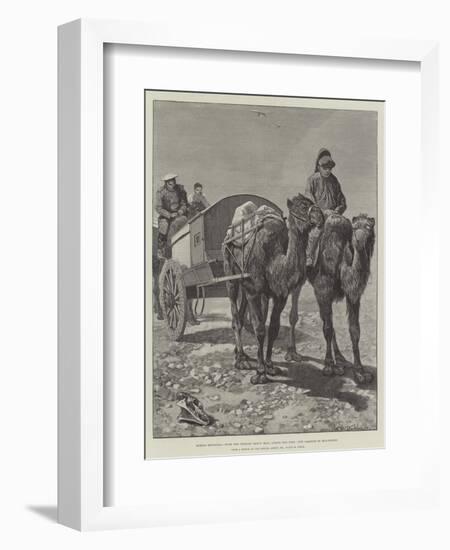 Across Mongolia, with the Russian Heavy Mail across the Gobi, Our Caravan in Mid-Desert-Richard Caton Woodville II-Framed Giclee Print