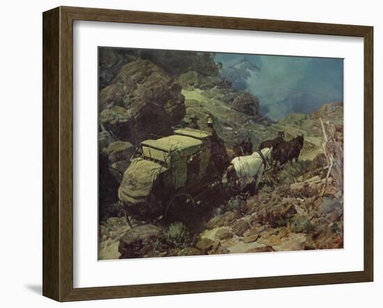 Across the Big Divide-Frank Tenney Johnson-Framed Art Print