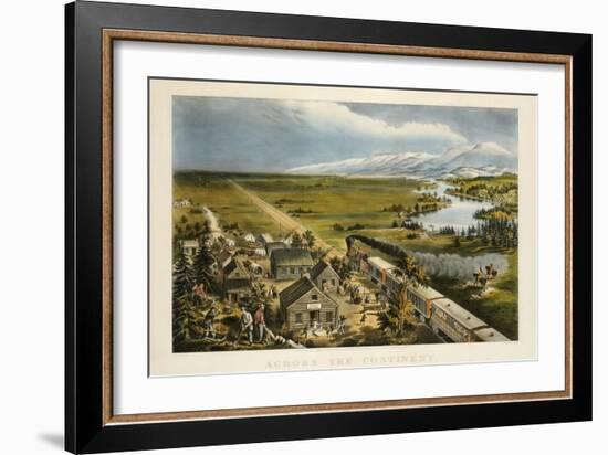 Across the Continent, Westward the Course of Empire Takes Its Way, 1868-Currier & Ives-Framed Giclee Print