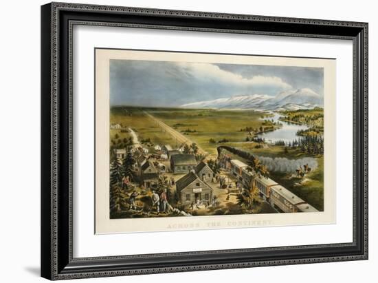 Across the Continent, Westward the Course of Empire Takes Its Way, 1868-Currier & Ives-Framed Giclee Print