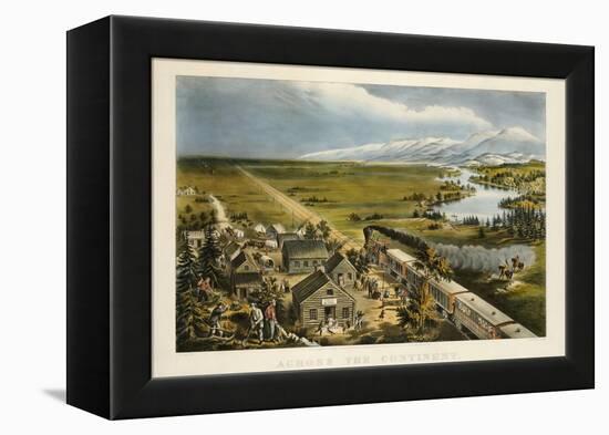 Across the Continent, Westward the Course of Empire Takes Its Way, 1868-Currier & Ives-Framed Premier Image Canvas