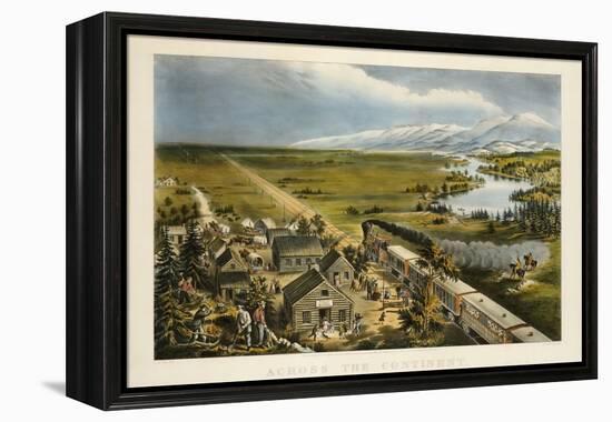 Across the Continent, Westward the Course of Empire Takes Its Way, 1868-Currier & Ives-Framed Premier Image Canvas