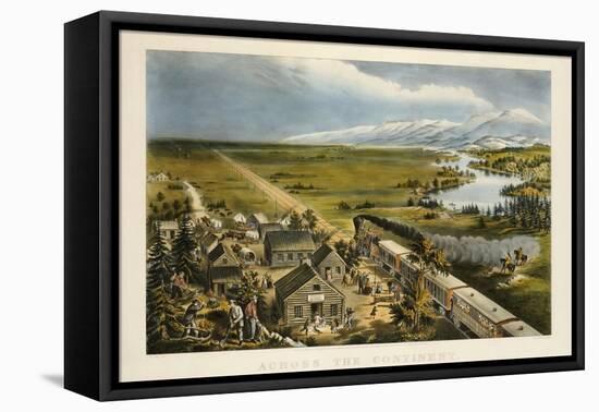 Across the Continent, Westward the Course of Empire Takes Its Way, 1868-Currier & Ives-Framed Premier Image Canvas