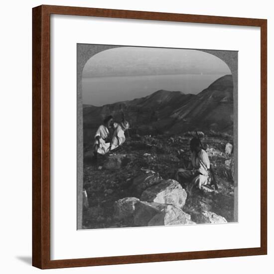 'Across the Dead Sea from Machaerus', c1900-Unknown-Framed Photographic Print