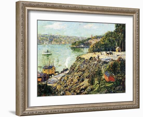 Across the River, New York, C.1910-Ernest Lawson-Framed Giclee Print