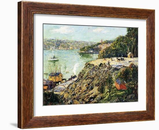 Across the River, New York, C.1910-Ernest Lawson-Framed Giclee Print