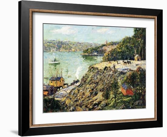 Across the River, New York, C.1910-Ernest Lawson-Framed Giclee Print