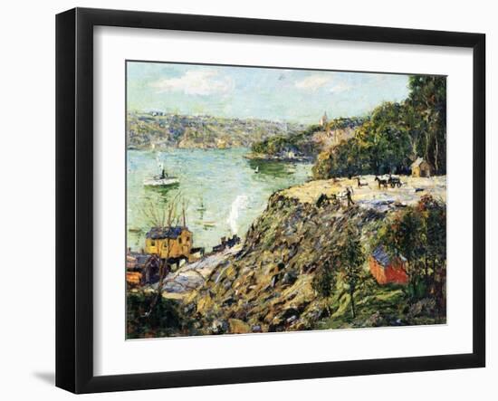 Across the River, New York, C.1910-Ernest Lawson-Framed Giclee Print